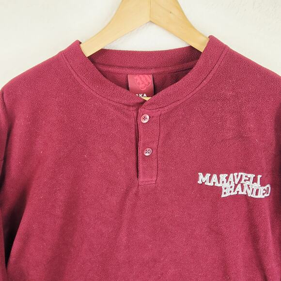 Makaveli Branded Henley Sweatshirt Mens XXL Vintage Tupac Embroidered Pullover - Picture 3 of 12